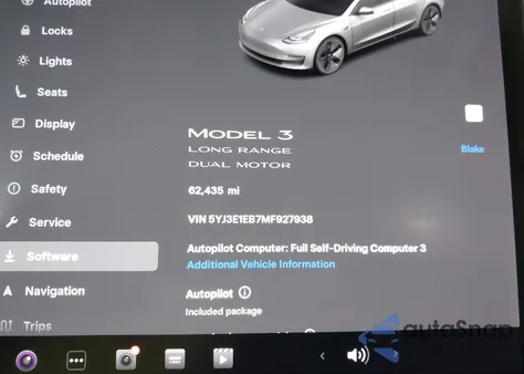 2021 Tesla Model 3 Long Range Dual Motor All-Wheel Drive from USA, damaged, VIN 5YJ3E1EB7MF927938